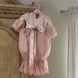 Elegant Pink Baby Dress with Bow